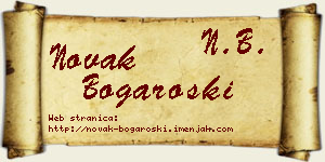 Novak Bogaroški vizit kartica